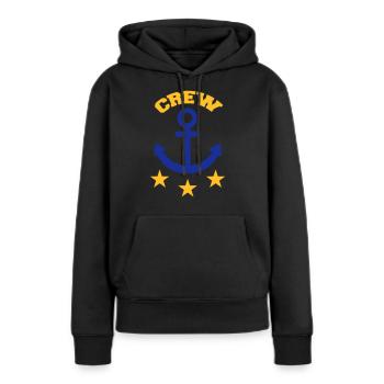 Crew - Sweat à capuche Premium bio Femme - noir - Devant - Julia (174cm)