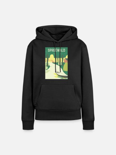 Spreewald Vintage - Frauen Premium Bio Hoodie - Schwarz