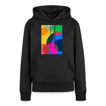 Abstrakte Malerei - Frauen Premium Bio Hoodie - Schwarz - Vorne - Julia (174cm)