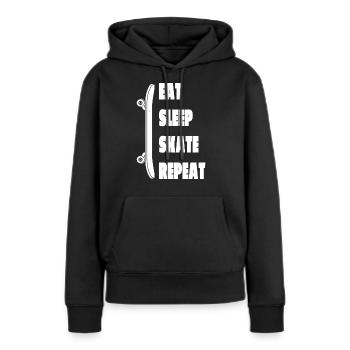 Skateboard Skate Skateboard Skater Skater Fan de skate - Sweat à capuche Premium bio Femme - noir - Devant - Julia (174cm)