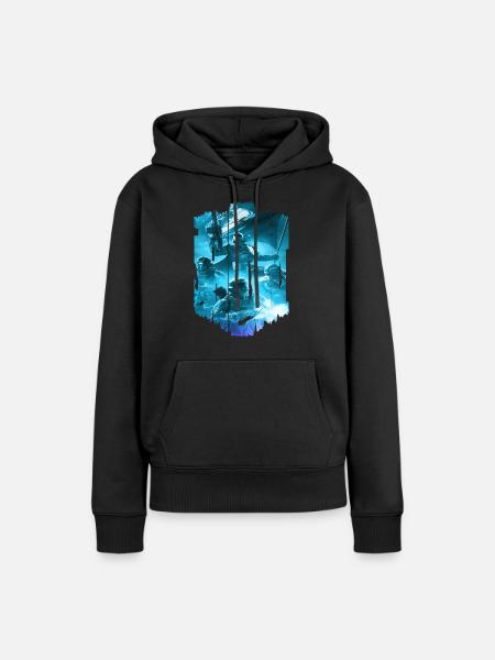 Computer-PC-Spieltechnologie Gamer-Gaming Modern - Frauen Premium Bio Hoodie - Schwarz