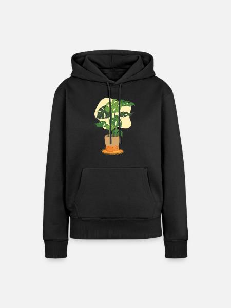 Trösten - Frauen Premium Bio Hoodie - Schwarz