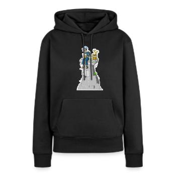 Gipfel Bier - Frauen Premium Bio Hoodie - Schwarz - Vorne - Julia (174cm)