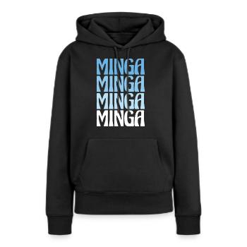 Minga Munich Dialecte Cadeau - Sweat à capuche Premium bio Femme - noir - Devant - Julia (174cm)