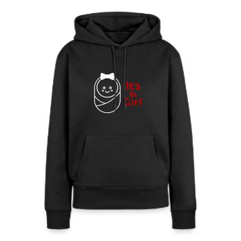 its Girl is a Girl Pregnancy Pregnant - Women’s Premium Organic Hoodie - black - Front - Julia (174cm)