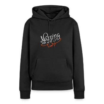Dormir Sieste Deux Deux Grossesse - Sweat à capuche Premium bio Femme - noir - Devant - Julia (174cm)
