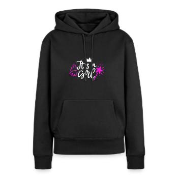 its Girl is a Girl Pregnancy Pregnant - Women’s Premium Organic Hoodie - black - Front - Julia (174cm)