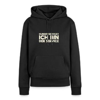 Kundenservice? Ich Bin Der Service - Frauen Premium Bio Hoodie - Schwarz - Vorne - Julia (174cm)