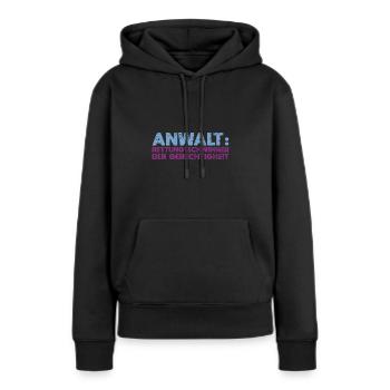 Anwalt: Rettungsschwimmer Der Gerechtigkeit - Frauen Premium Bio Hoodie - Schwarz - Vorne - Julia (174cm)
