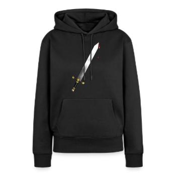 Schwert mit Blut - Frauen Premium Bio Hoodie - Schwarz - Vorne - Julia (174cm)