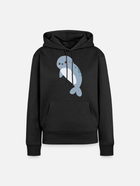Robbe - Frauen Premium Bio Hoodie - Schwarz