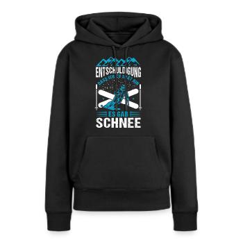 Ski Skifahrer Es gab Schnee Skipiste - Frauen Premium Bio Hoodie - Schwarz - Vorne - Julia (174cm)