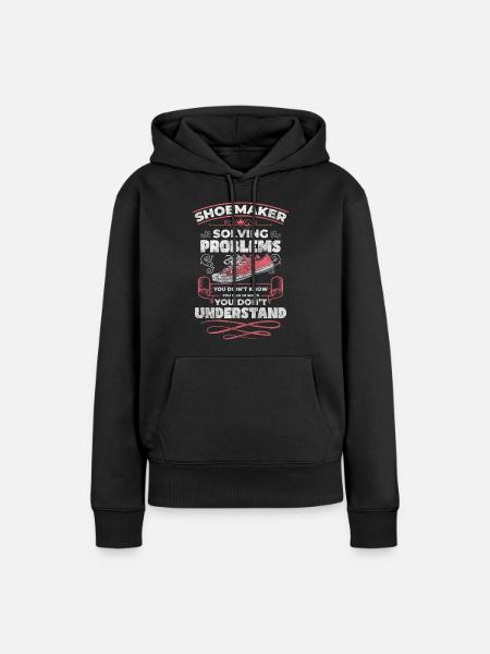 Schuster Schuh Handwerker Stiefel - Frauen Premium Bio Hoodie - Schwarz