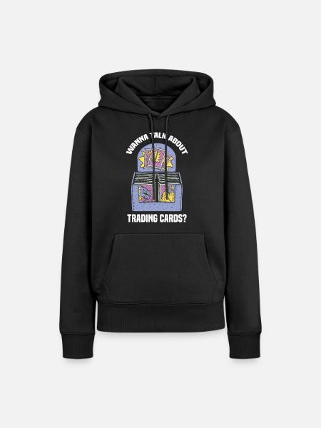 Sammelkarten - Frauen Premium Bio Hoodie - Schwarz