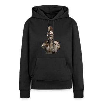 Centurion romain - Sweat à capuche Premium bio Femme - noir - Devant - Julia (174cm)