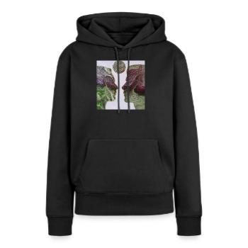 Ensemble - Sweat à capuche Premium bio Femme - noir - Devant - Julia (174cm)