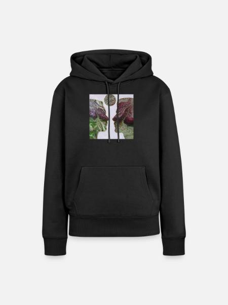 Zusammen - Frauen Premium Bio Hoodie - Schwarz