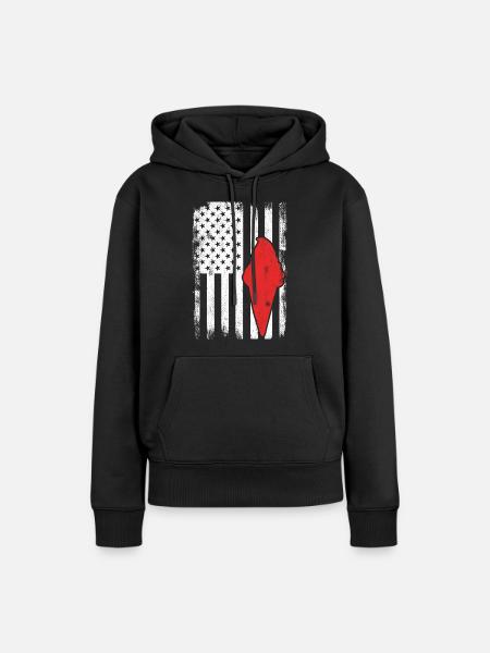 USA Eiscreme - Frauen Premium Bio Hoodie - Schwarz