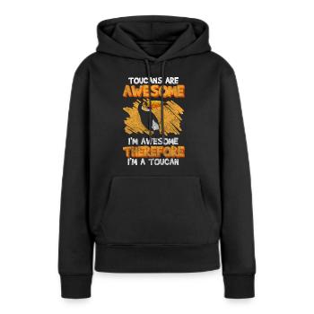 Tukan Tropen Amazonas Fliegen - Frauen Premium Bio Hoodie - Schwarz - Vorne - Julia (174cm)