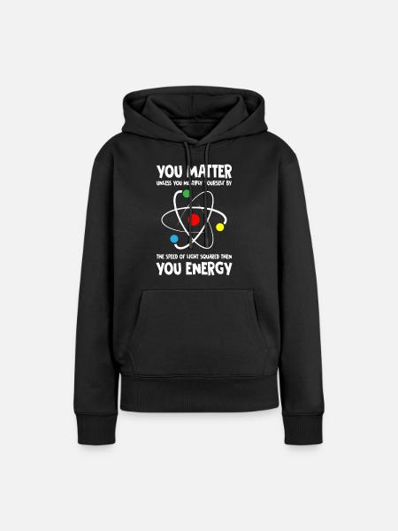 Science Quote - Dame Premium hoodie, økologisk bomuld - sort
