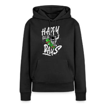 Skateboard Skate Skater - Sweat à capuche Premium bio Femme - noir - Devant - Julia (174cm)