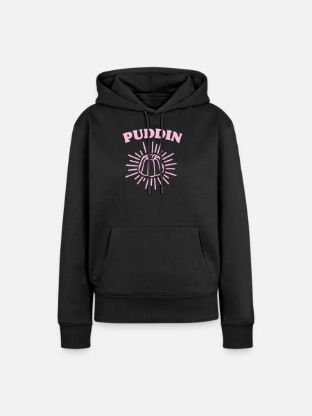puddin - Frauen Premium Bio Hoodie - Schwarz