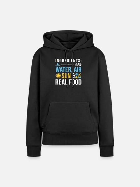 Ernährung Gesundheit Sport - Frauen Premium Bio Hoodie - Schwarz