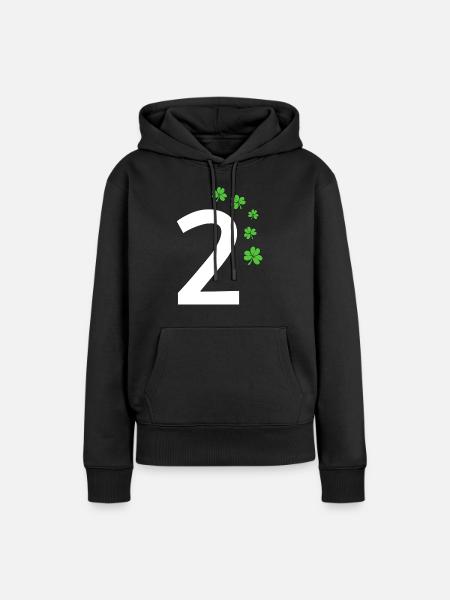 2 - Frauen Premium Bio Hoodie - Schwarz