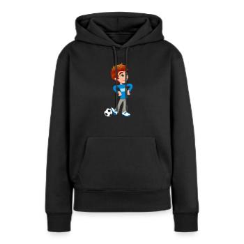 Boy Soccer Player - Frauen Premium Bio Hoodie - Schwarz - Vorne - Julia (174cm)