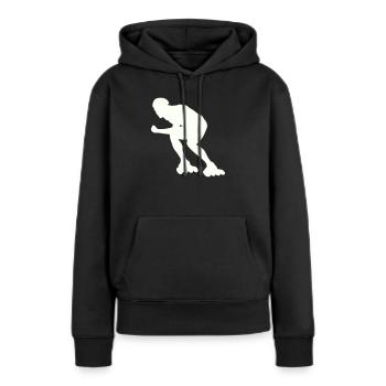 inline skating - Frauen Premium Bio Hoodie - Schwarz - Vorne - Julia (174cm)
