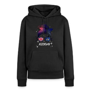 Ascension - Sweat à capuche Premium bio Femme - noir - Devant - Julia (174cm)