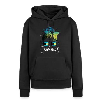 Bahamas - Sweat à capuche Premium bio Femme - noir - Devant - Julia (174cm)
