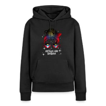 Antigua und Barbuda - Frauen Premium Bio Hoodie - Schwarz - Vorne - Julia (174cm)