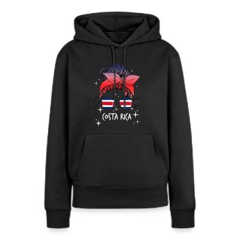 Costa Rica - Frauen Premium Bio Hoodie - Schwarz - Vorne - Julia (174cm)