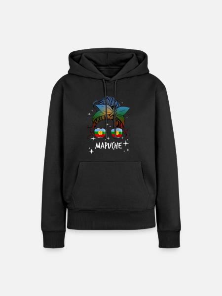Mapuche - Frauen Premium Bio Hoodie - Schwarz