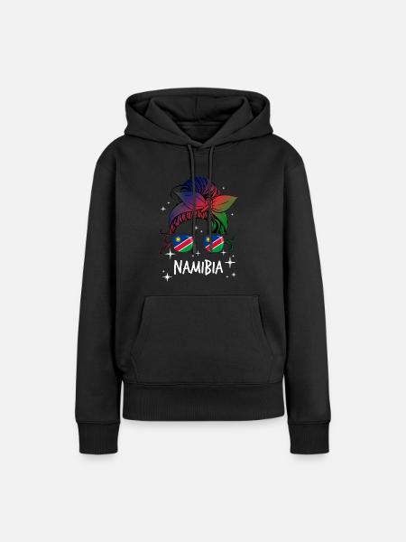 Namibia - Frauen Premium Bio Hoodie - Schwarz