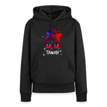 Taïwan - Sweat à capuche Premium bio Femme - noir - Devant - Julia (174cm)