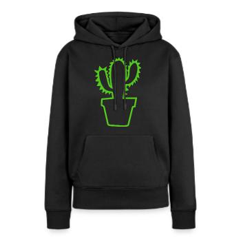 Cactus arbuste Cactus piquant jardinier de jardin - Sweat à capuche Premium bio Femme - noir - Devant - Julia (174cm)