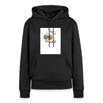 Prost und an Guadn! - Frauen Premium Bio Hoodie - Schwarz - Vorne - Julia (174cm)