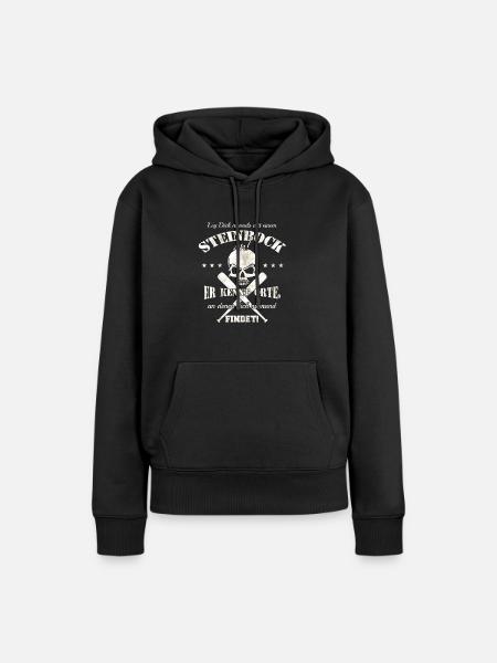 Steinbock - Frauen Premium Bio Hoodie - Schwarz