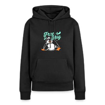 Umarmung Pinguin - Frauen Premium Bio Hoodie - Schwarz - Vorne - Julia (174cm)