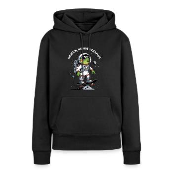 Space Frog Kickflip Adventure - Women’s Premium Organic Hoodie - black - Front - Julia (174cm)