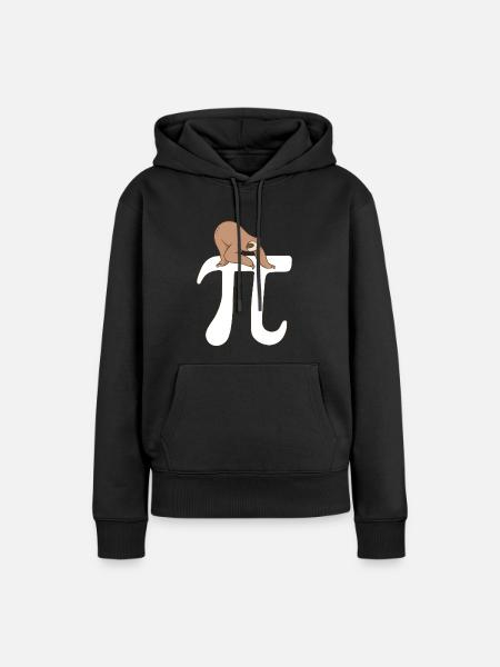 Math Sloth Pi - Frauen Premium Bio Hoodie - Schwarz