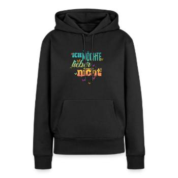 Bartleby der Schreiber - Ich möchte lieber nicht - Frauen Premium Bio Hoodie - Schwarz - Vorne - Julia (174cm)