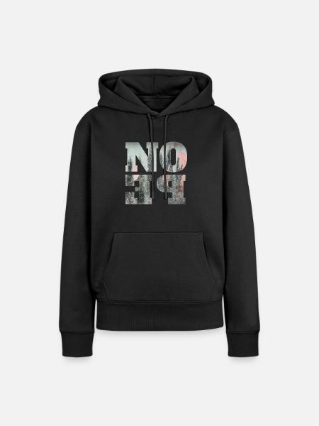 NOPE - sei kein ja-Sager! - Frauen Premium Bio Hoodie - Schwarz