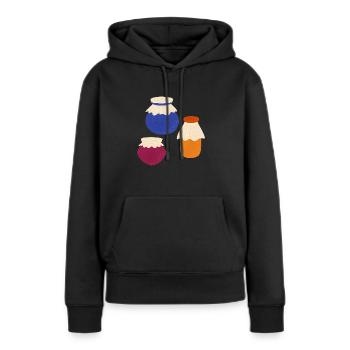 marmelade - Frauen Premium Bio Hoodie - Schwarz - Vorne - Julia (174cm)