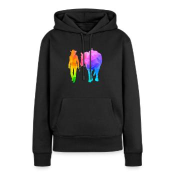 Western Lady Westernreiterin - Frauen Premium Bio Hoodie - Schwarz - Vorne - Julia (174cm)