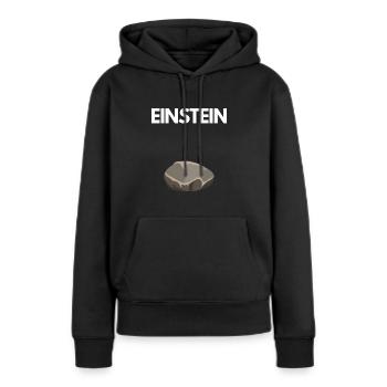 Ein Stein - Frauen Premium Bio Hoodie - Schwarz - Vorne - Julia (174cm)