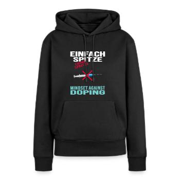 antidoping dopamin no doping teamplay mindset - Frauen Premium Bio Hoodie - Schwarz - Vorne - Julia (174cm)