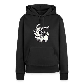 F*cking Evil Goat - Frauen Premium Bio Hoodie - Schwarz - Vorne - Julia (174cm)